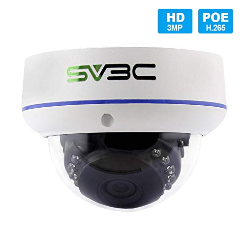 Product Cover POE Camera, SV3C 3Megapixels IP Camera Outdoor/Indoor, 75-115FT Night Light Video ONVIF H.265 Surveillance Home IP Security Camera, Waterproof Outdoor Motion Camera