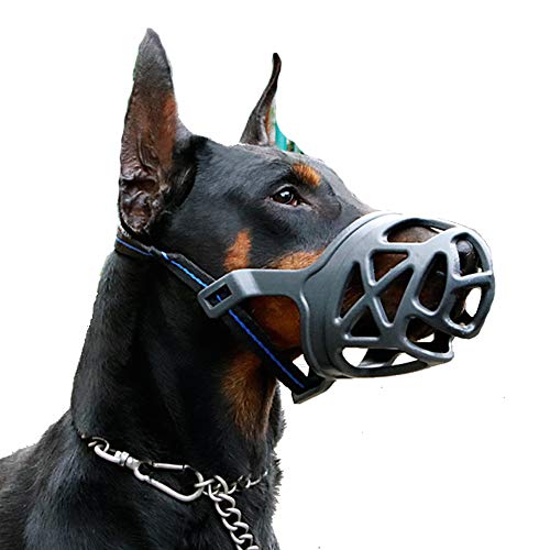 Product Cover Dog Muzzle, Breathable Basket Muzzles for Small, Medium, Large and X-Large Dogs, Anti-Biting, Barking and Chewing Dog Mouth Cover (S, Black)