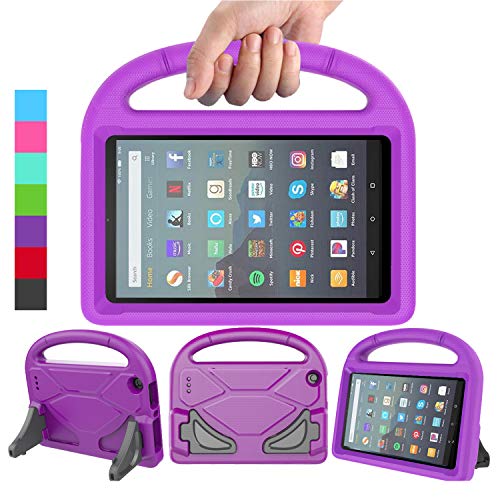 Product Cover LEDNICEKER Case for All-New Fire 7 Tablet (9th Generation - 2019 Release) - Kids/Toddler Shockproof Portable Handle Protective Stand Case for for Amazon Fire 7 2019 & 2017 (7 Inch Display), Purple