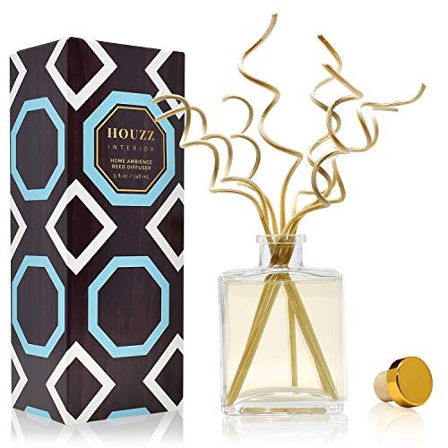 Product Cover HOUZZ Interior Reed Diffuser Sticks Amalfi Coast Room Scent - Fresh Citrus, Mint, Thyme & Wildflowers - Made with Natural Essential Oils - No Sulfates or Parabens - Home Gift Idea - Made in The USA