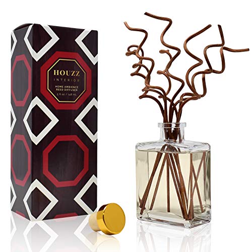 Product Cover HOUZZ Interior Reed Diffuser Sticks Bourbon Vanilla Room Fragrance - Bourbon, Sweet Vanilla & Honey - Made with Natural Essential Oils - No Sulfates or Parabens - Home Gift Idea - Made in The USA
