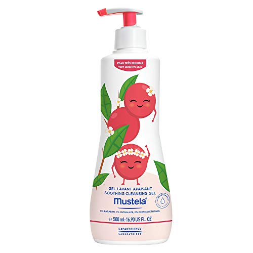 Product Cover Mustela Soothing Cleansing Gel for Very Sensitive Skin, Baby Body Wash, Fragrance-Free, with Natural Avocado Perseose, Various Sizes