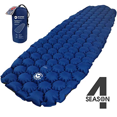 Product Cover ECOTEK Outdoors Insulated Hybern8 4 Season Ultralight Inflatable Sleeping Pad with Contoured FlexCell Design - Easy, Comfortable, Light, Durable, Hammock Approved - Sub Zero Temp Rating