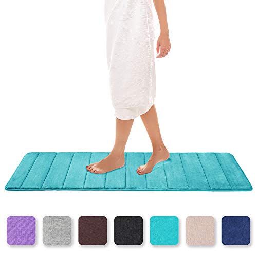 Product Cover Colorxy Memory Foam Bath Mat - Soft & Absorbent Bathroom Rugs Non Slip Large Bath Rug Runner for Kitchen Bathroom Floors 16