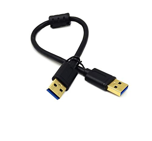 Product Cover USB 3.0 Type A to Type A Cable, USB 3.0 Male to Male Cable USB to USB Magnetic Ring Cord for Data Transfer, DVD Player, Laptop Cooler and More