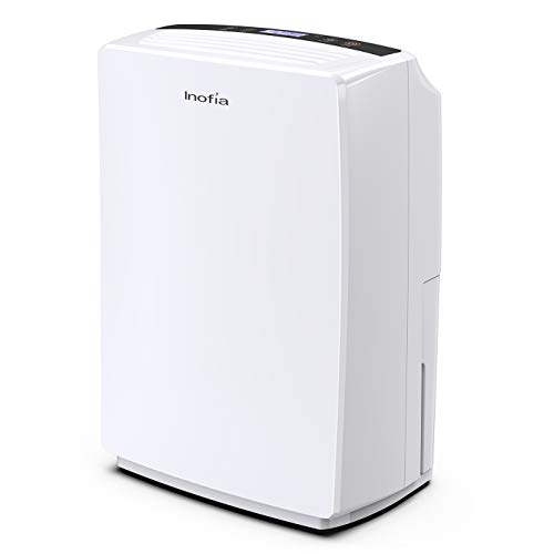 Product Cover Inofia 30 Pint Dehumidifier for Home Basements, Bedroom, Kitchen, Bathroom, Compact Electric Dehumidifiers for Quiet & Efficient Intelligent Humidity Control on Small/Medium Rooms up to 1000 sq ft