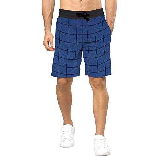 Product Cover BLIVE Men's Checkered Shorts RoyalBlue Black