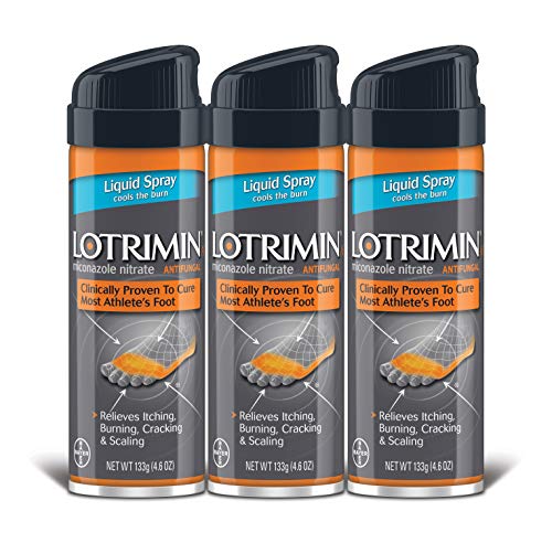 Product Cover Lotrimin AF Athlete's Foot Liquid Spray, Miconazole Nitrate 2%, Proven Clinically Effective Treatment of Most Athlete's Foot, 4.6 Ounce Spray Can (Pack of 3)