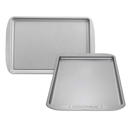Product Cover Farberware 47741 Nonstick Bakeware Set, Nonstick Cookie Sheets / Baking Sheets - 2 Piece, Gray