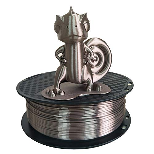 Product Cover Silk Rose Gold PLA 3D Printer Filament 1.75mm 1KG 2.2LBS Spool 3D Printing Silky Shiny Rose Gold (Dark) Metallic PLA Materials CC3D Coffee Brown Chocolate