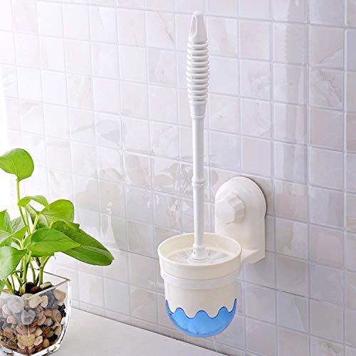 Product Cover ORPIO (LABEL) Wall Mounted Plastic Toilet Brush Holder, Rustproof Heavy Plastic & Frosted Glass for Bathroom Storage Holder (White)