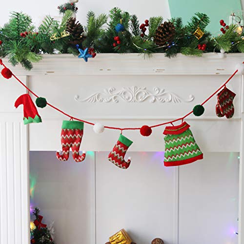 Product Cover Athoinsu 48'' Elf Christmas String Banner Ornaments for Fireplace Wall Tree Stairs Decorations Xmas Holiday Party Supplies
