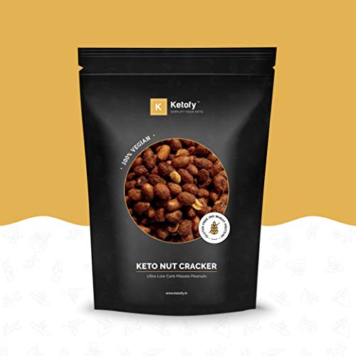 Product Cover Ketofy - Keto Nut Crackers (200g) | Ultra Low Carb Masala Peanuts