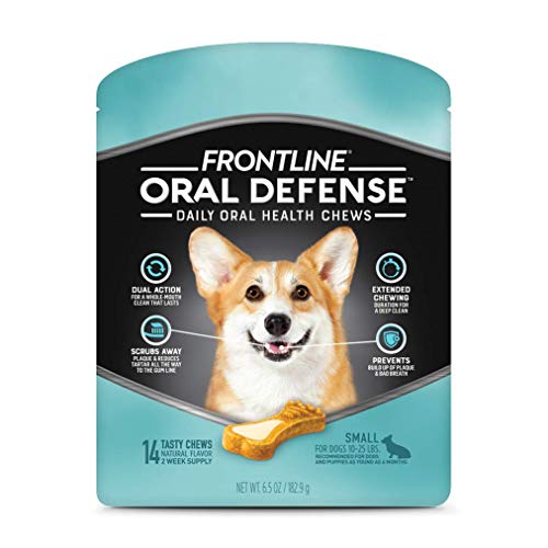 Product Cover FRONTLINE Oral Defense Daily Dental Chews for Small Dogs (10-25 pounds) 14-Ct
