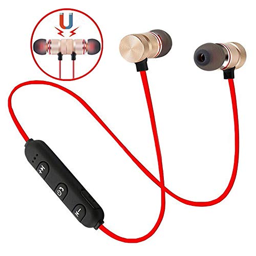 Product Cover Wireless Bluetooth Headphones, Magnetic Attraction Sweatproof Earphones, in-Ear HiFi Bass Stereo Noise Cancelling Wireless Earbuds, Mini Sport Headset for Workout, Gym & Running