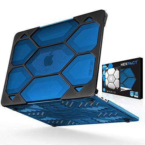 Product Cover IBENZER Hexpact MacBook Pro 13 Inch Case 2015 2014 2013 2012 A1502 A1425, Heavy Duty Protective Hard Shell Case Cover for Old Version Apple Mac Pro Retina 13, Blue, HR13CYBL