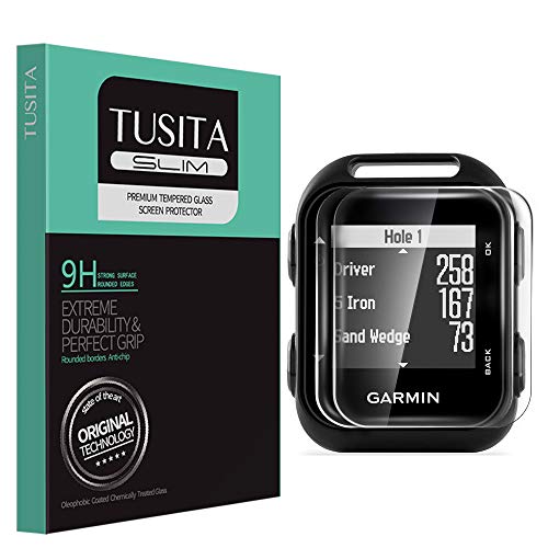 Product Cover [2-Pack] TUSITA Tempered Glass Screen Protector Bundle for Garmin Approach G10 - HD Clarity Protective Film - Handheld Golf GPS Accessories
