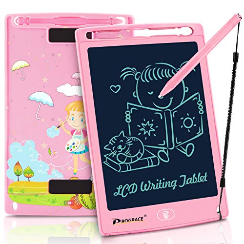 Product Cover PROGRACE LCD Writing Tablet for Kids Learning Writing Board Magnetic Erase LCD Writing Pad Smart Doodle Drawing Board for Home School Office Portable Electronic Digital Handwriting Pad 8.5