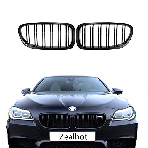 Product Cover F10 Grille,Front Replacement Kidney Grille Grill for BMW 2010-2017 5 Series F10 F11 F18 M5 (Gloss Black)
