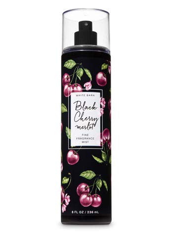 Product Cover Bath and Body Works BLACK CHERRY MERLOT Fine Fragrance Mist 8 Fluid Ounce (2019 Edition, White Barn Label)