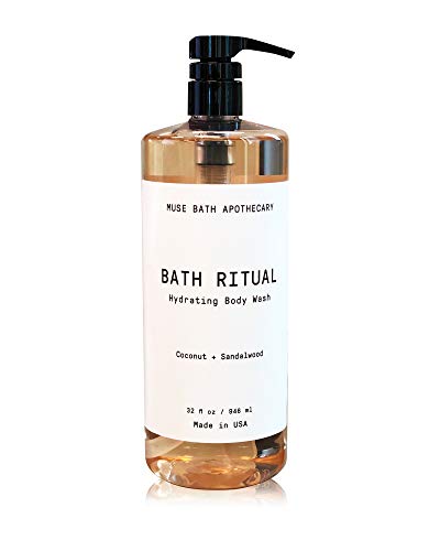 Product Cover Muse Bath Apothecary Bath Ritual - Aromatic and Hydrating Body Wash, 32 oz, Infused with Natural Essential Oils - Coconut + Sandalwood