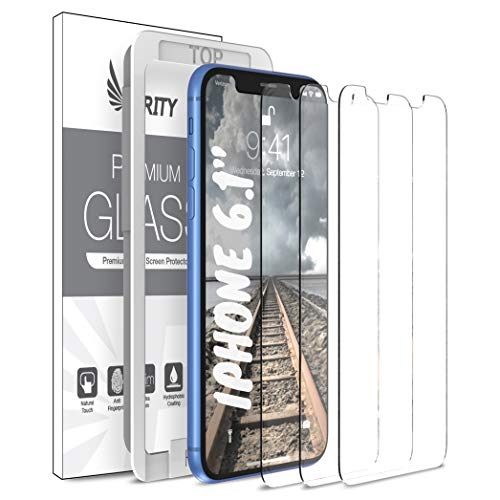Product Cover Purity Screen Protector for Apple iPhone 11 and iPhone XR - 3 Pack (w/Installation Frame) Tempered Glass Screen Protector Compatible iPhone 11 / iPhone XR (3 Pack) [Anti-Scratch] [Fit with Most Cases]