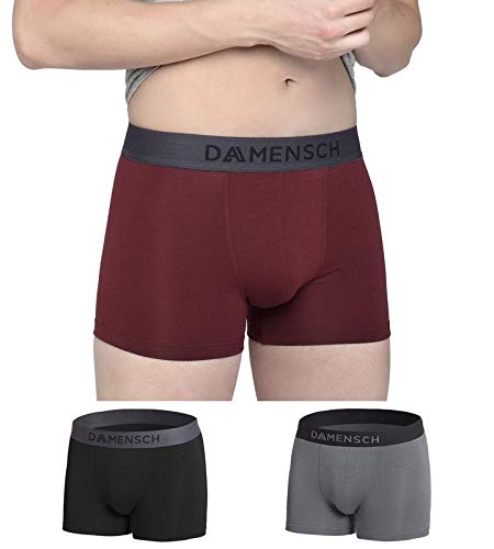 Product Cover DAMENSCH Men's 3X Softer Micromodal Air Trunks - Pack of 3 (100% Guarantee if NOT satisfied) Colors - Klintt Black, Wayde Red, Wilsen Grey