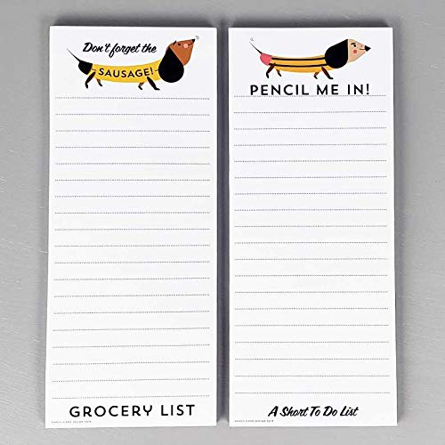 Product Cover Dachshund Refrigerator Notepads - Set of 2 - To Do List and Grocery List