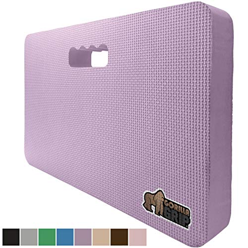 Product Cover Gorilla Grip Original Premium Thick Kneeling Pad, Comfortable Foam Mat to Kneel On, Knee Pad Cushion for Gardening, Yard Work, Yoga and Bath Room Floor for Baby Bath, 17.5 x 11 Inch x 1.5 Inch, Purple