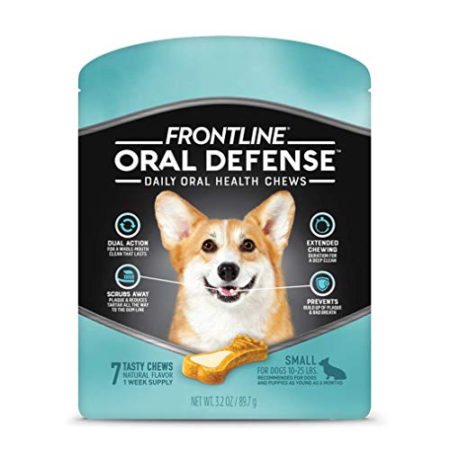 Product Cover Frontline Oral Defense Daily Dental Chews for Small Dogs (10-25 lb) 7-CT
