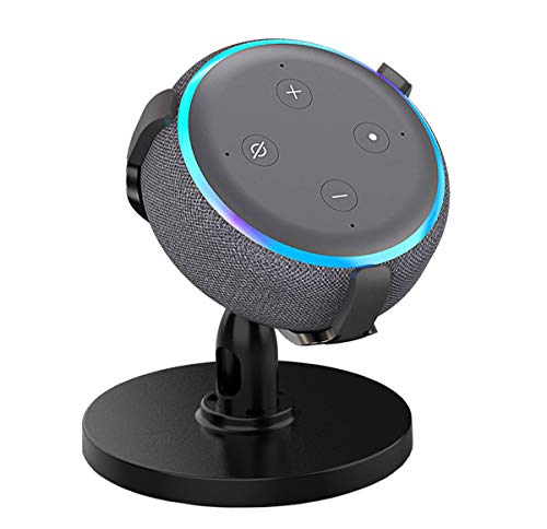 Product Cover Adjustable Stand for Echo Dot 3rd Gen, AutoSonic Table Stand Holder Accessories for Amazon Echo Dot, 360 Degree Rotation Swivel,Tilt function, Anti-Slip Base, 2019 Release