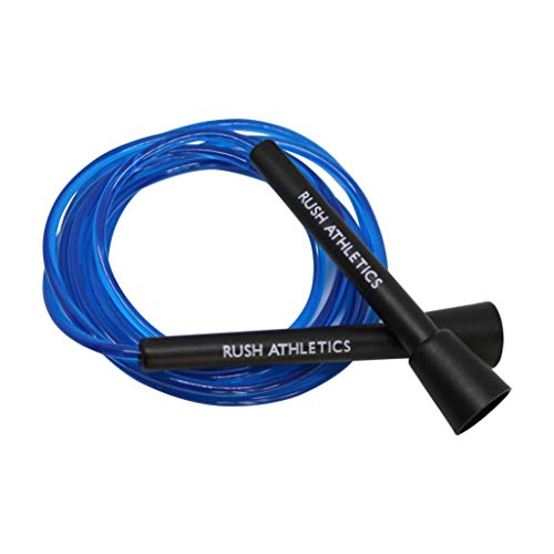 Product Cover RUSH ATHLETICS Speed Rope ICE Blue- Best for Boxing MMA Cardio Fitness Training - Speed - Adjustable 10ft Jump Rope Sold