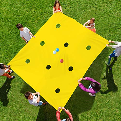 Product Cover Sonyabecca Hole Tarp Team Building Exercise Activities Games Teamwork Group Learning Fun Playing 84''Lx55''W