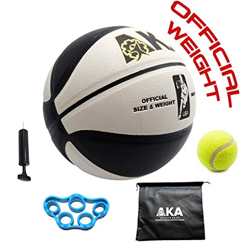 Product Cover AKA-Official Composite Basketball Set | 29.5'' Official Weight Zebra Basketball |& | Ball Pump| & |Finger Stretcher|