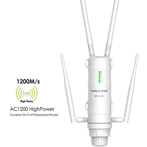 Product Cover AC1200 Outdoor PoE Access Point with 4 Antennas, WAVLINK-WN572HG3 Dual Band 2.4+5G 1200Mbps Wireless AP/Router/WiFi Repeater Blast Range Extender Internet Amplifier Signal Booster