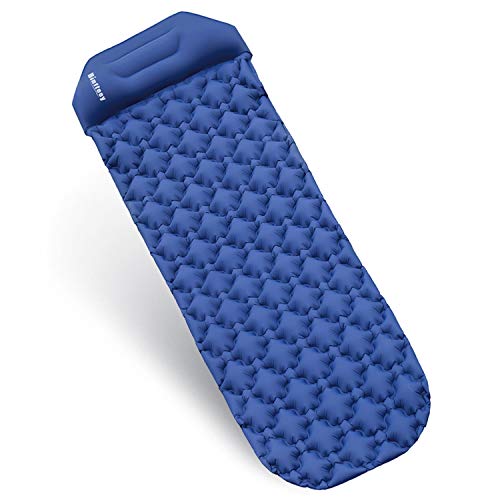 Product Cover Binffeey Sleeping Pad for Camping - Sleeping Pads for Backpacking Inflatable Sleeping Pad with Pillow, Lightweight Camping Pad Portable Air Sleeping Mat for Backpacking Hiking Traveling
