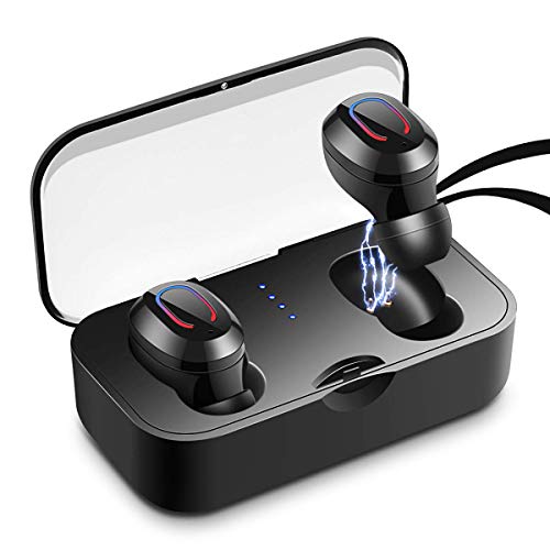 Product Cover True Wireless Earbuds, Bluetooth 5.0 Headphones TWS in-Ear 3D Noise Canceling Earphones,Wireless Headphones with Portable Charging Case and Built-in Mic, IPX7 Waterproof Headset for Gym Running riding