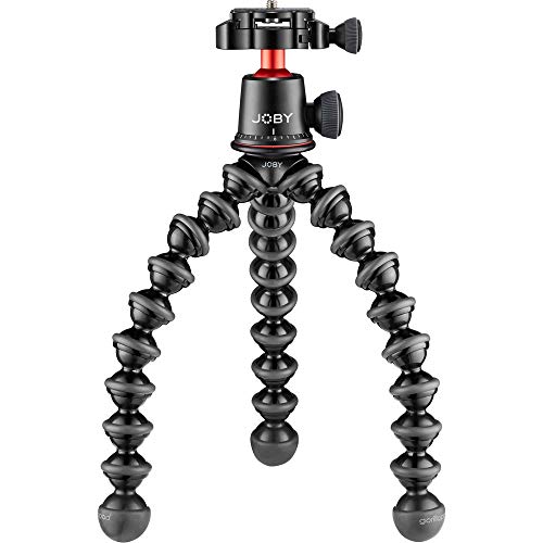 Product Cover Joby Gorillapod 3K Pro Kit, Includes Stand & BallHead with QR Plate, 6.Lb Load Capacity, Black/Charcoal/Red