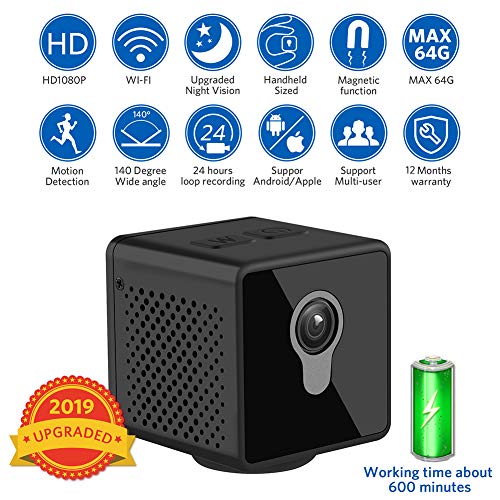 Product Cover Mini Spy Hidden Camera,XinFun1080P Portable Small HD with Night Vision and Motion Detective Wide Angle 140 ° Support 64G Expansion,Perfect Indoor Covert Security Camera for Home and Office