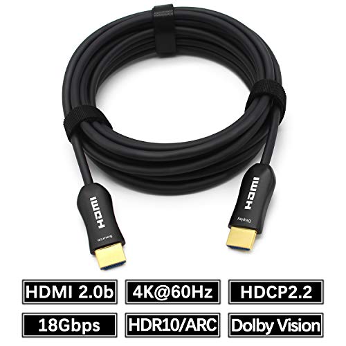 Product Cover MavisLink HDMI Cable Fiber Optic 75ft 4K 60Hz HDMI2.0b HDR10 ARC HDCP2.2 3D Dolby Vision 18Gbps YUV4:4:4/4:2:2/4:2:0 Slim Flexible for HDTV/Game Console/Projector/Home Theatre
