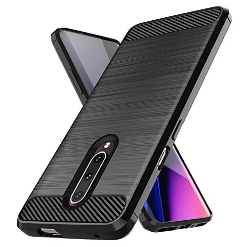 Product Cover Oneplus 7 Pro Case, E-outfit Slim Soft TPU Protective Rubber Bumper Case Cover for Oneplus 7 Pro (2019) Phone (Black.)