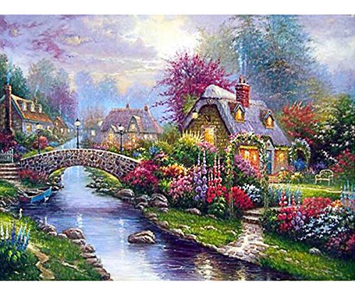 Product Cover Diamond Painting Kits for Adults Kids 5D DIY Full Drill Crystal Rhinestone Embroidery Cross Stitch Arts Craft Canvas Wall Decor (Landscape)