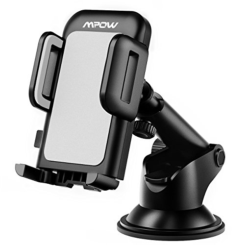 Product Cover Mpow Car Phone Mount, Dashboard Car Phone Holder, Washable Strong Sticky Gel Pad with One-Touch Design Compatible iPhone 11 Pro, Max, X, XS, XR, 8, 7, 6 Plus, Galaxy