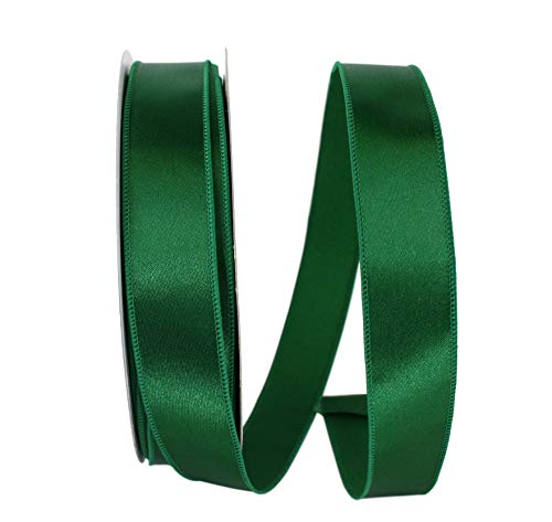 Product Cover Reliant Ribbon 92575W-510-09K Satin Value Wired Edge Ribbon, 1-1/2 Inch X 50 Yards, Emerald Green
