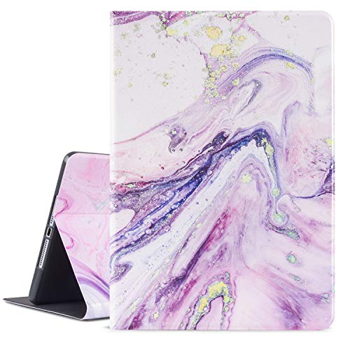 Product Cover ipad 9.7 Case 2017/2018, ipad Air 1/2 Case, ipad 5th 6th Gen Case Cover, Vimorco Premium Leather Folio Shell Cover with Adjustable Stand, Auto Wake/Stand, Purple Quicksand Marble