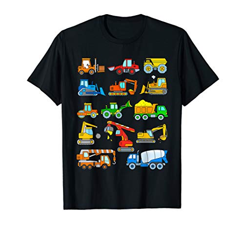 Product Cover Construction Excavator Shirt for Boys Girls Men and Women