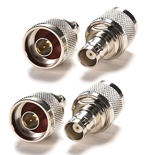 Product Cover N Male to bnc Female Adapter 4pcs Coaxial Adapter Connector Antenna Converter Connector for Radio Walkie
