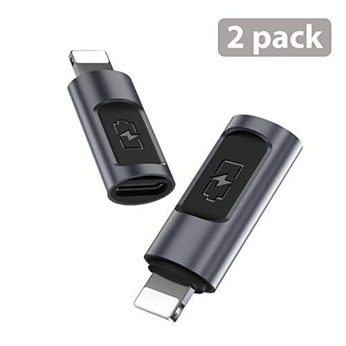 Product Cover Stouchi iOS Adapter, USB C (Female) to iOS (Male) Adapter 5V 2.4A Fast Charging Type C to iOS Adapter Converter Compatible with iPhone Xs max iPhone 8 8 Plus 7 7 Plus 6s 6s Plus 6 6 Plus [2 Pack]