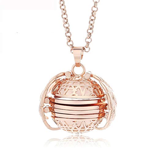 Product Cover YWILLINK Expanding Photo Locket Necklace Pendant Gift 5 Layer Jewelry Decoration for Women (Necklace, Gold)