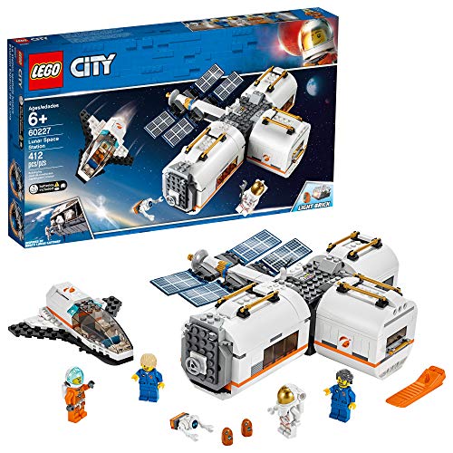 Product Cover LEGO City Space Lunar Space Station 60227 Space Station Building Set with Toy Shuttle, Detachable Satellite and Astronaut Minifigures, Popular Space Gift, New 2019 (412 Pieces)